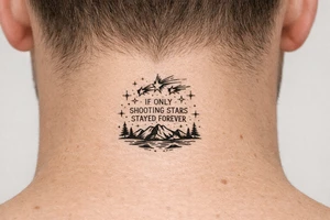 If only shooting starrs stayed forever tattoo idea