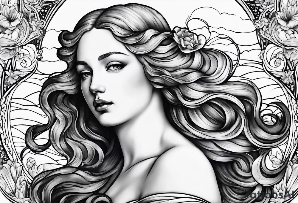 The birth of Venus tattoo idea