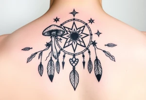 Mushrooms dreamcatcher
Stars tattoo idea