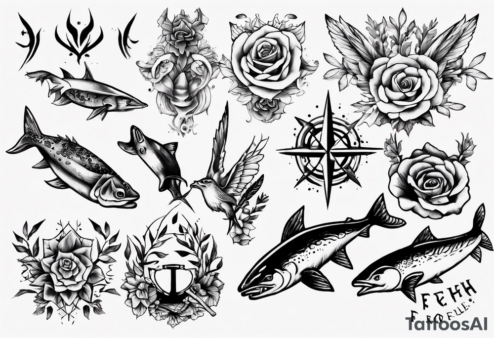 reh und forelle tattoo idea