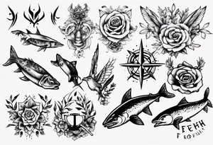 reh und forelle tattoo idea