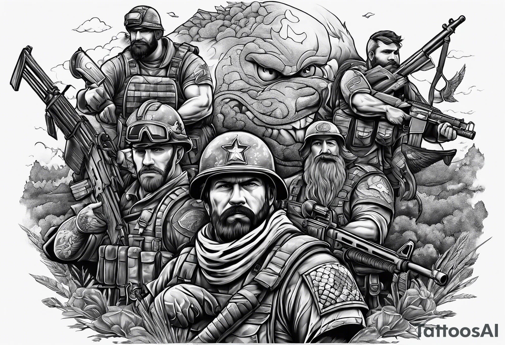 Combine Army Rangers and Homers The Odessy tattoo idea