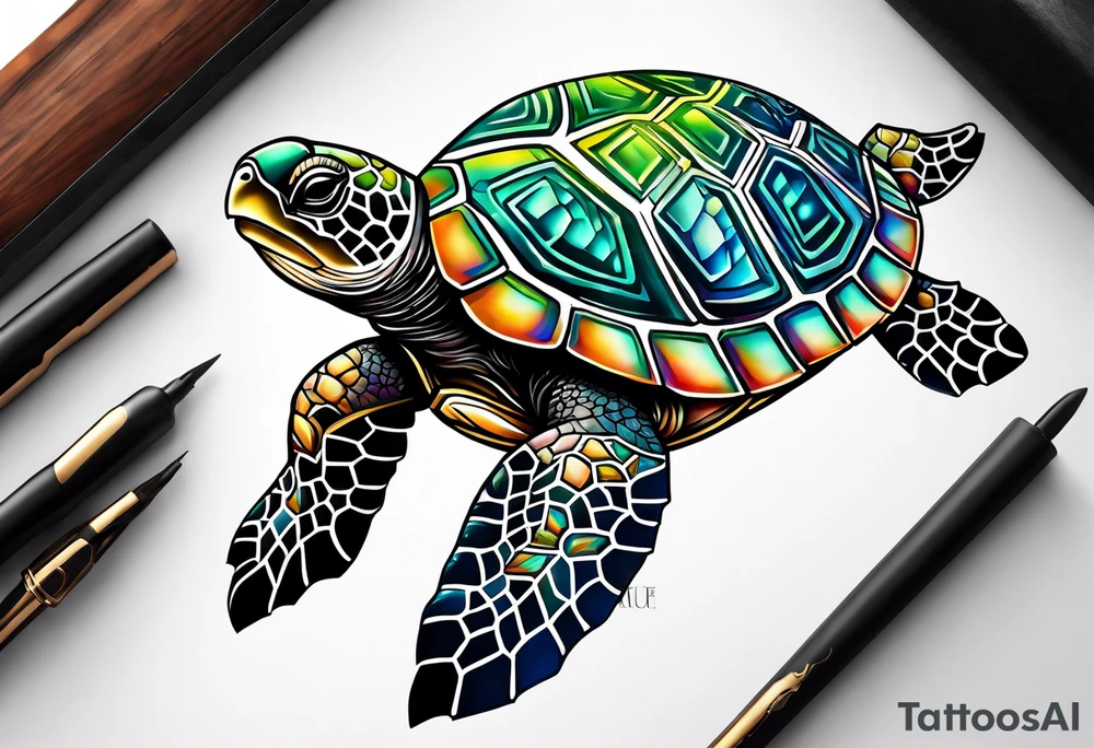 a majestic turtle tattoo idea