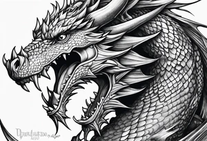 fantasy dragon tattoo idea