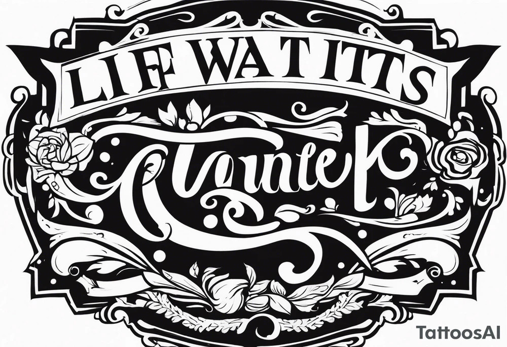 Life waits for no one tattoo idea