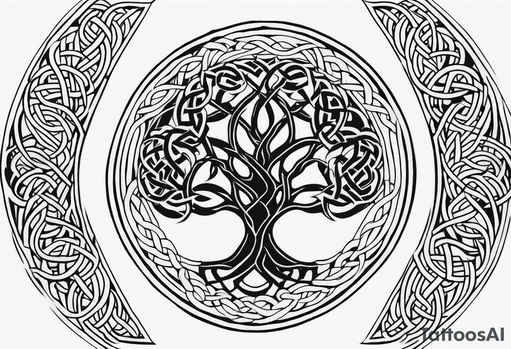 Simple celtic tree of life tattoo idea