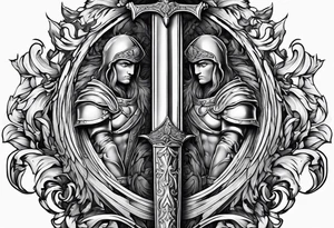 St michael sword tattoo idea