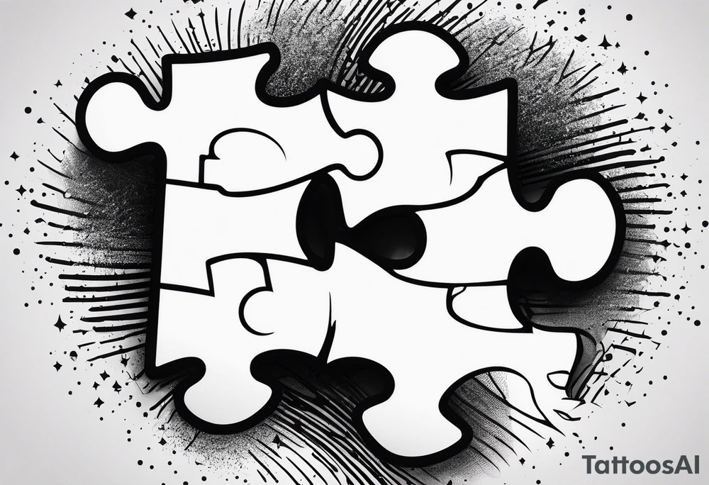 Puzzle piece simple design tattoo idea