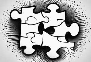 Puzzle piece simple design tattoo idea