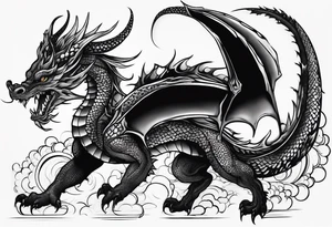 black dragon tattoo idea