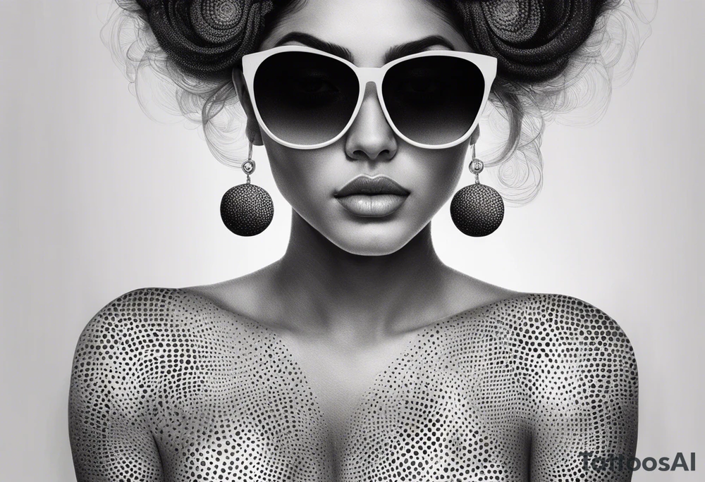 woman with big titts, capricorn with sunglasses tattoo idea