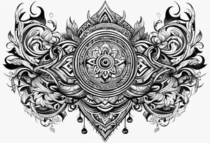 Full arm tribal tattoo idea