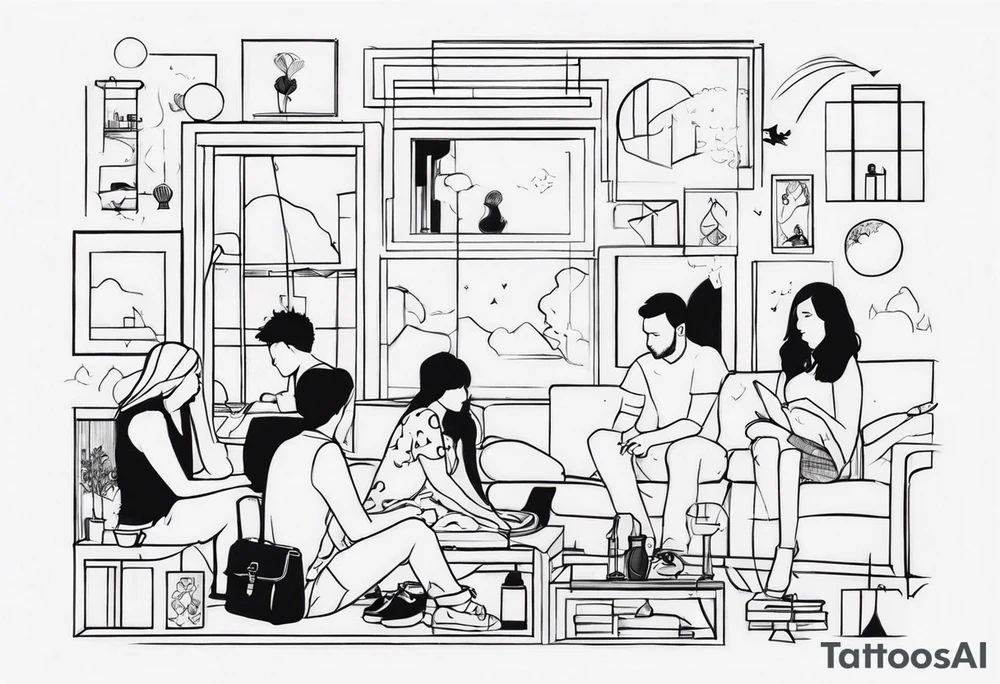 people around me and how life works tattoo idea
