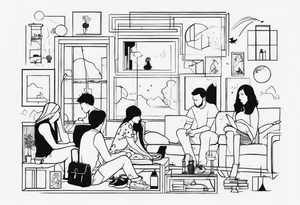 people around me and how life works tattoo idea