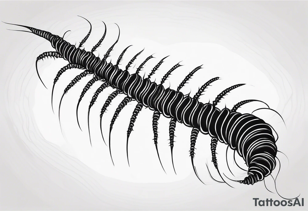 Long legs centipede tattoo idea