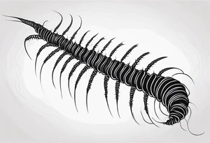 Long legs centipede tattoo idea