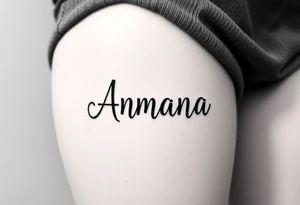 Name Amanda with Harry Potter theme tattoo idea
