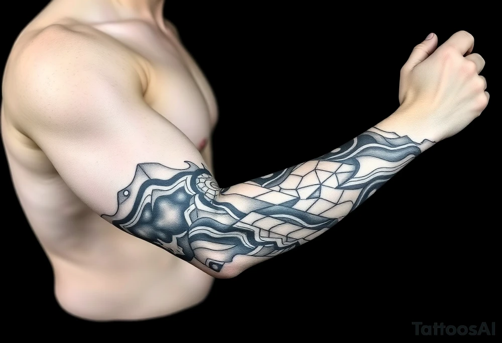 sea ​​patterns tattoo idea