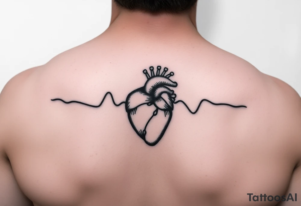 heart beat voyage tattoo idea