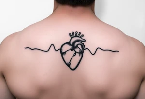heart beat voyage tattoo idea