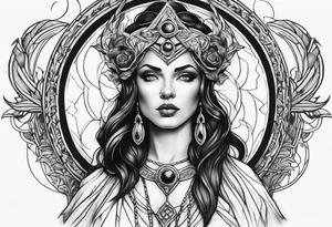 Hecate portrait tattoo idea