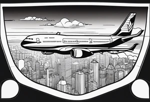 airplane window view tattoo idea