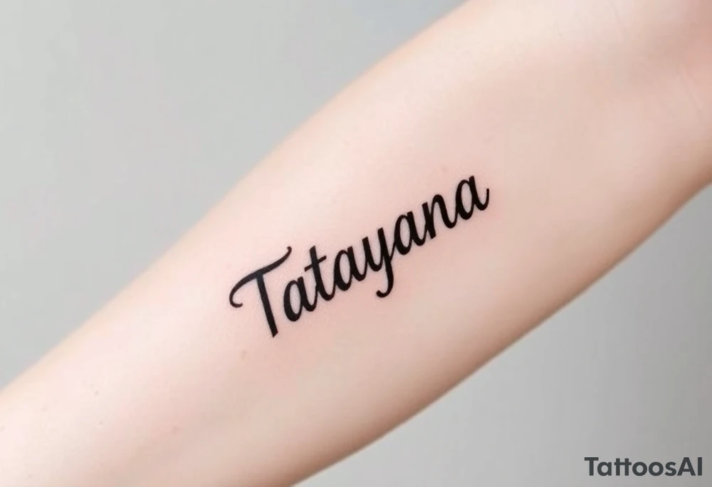 Tatayana name tattoo for a father tattoo idea