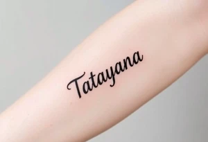 Tatayana name tattoo for a father tattoo idea