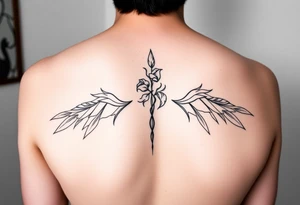 Simple minimalist feminine tattoo small line art on arm tattoo idea