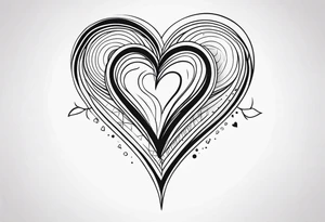 Prenom avec coeur tattoo idea