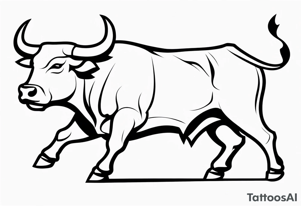 wrestling a bull tattoo idea