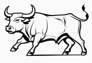 wrestling a bull tattoo idea