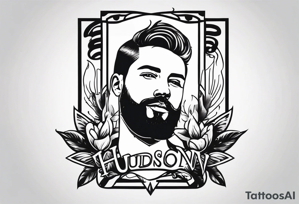 The name Hudson Sugden as a tattoo artist tattoo idea