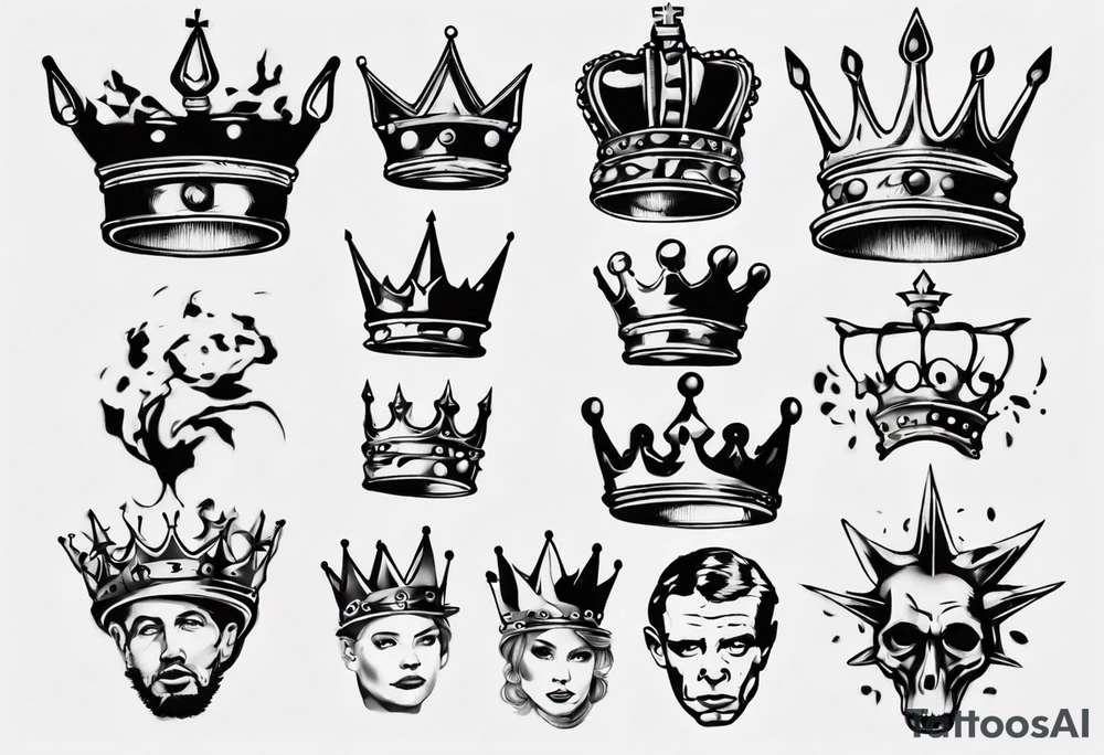 king crown tattoo idea