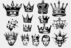 king crown tattoo idea