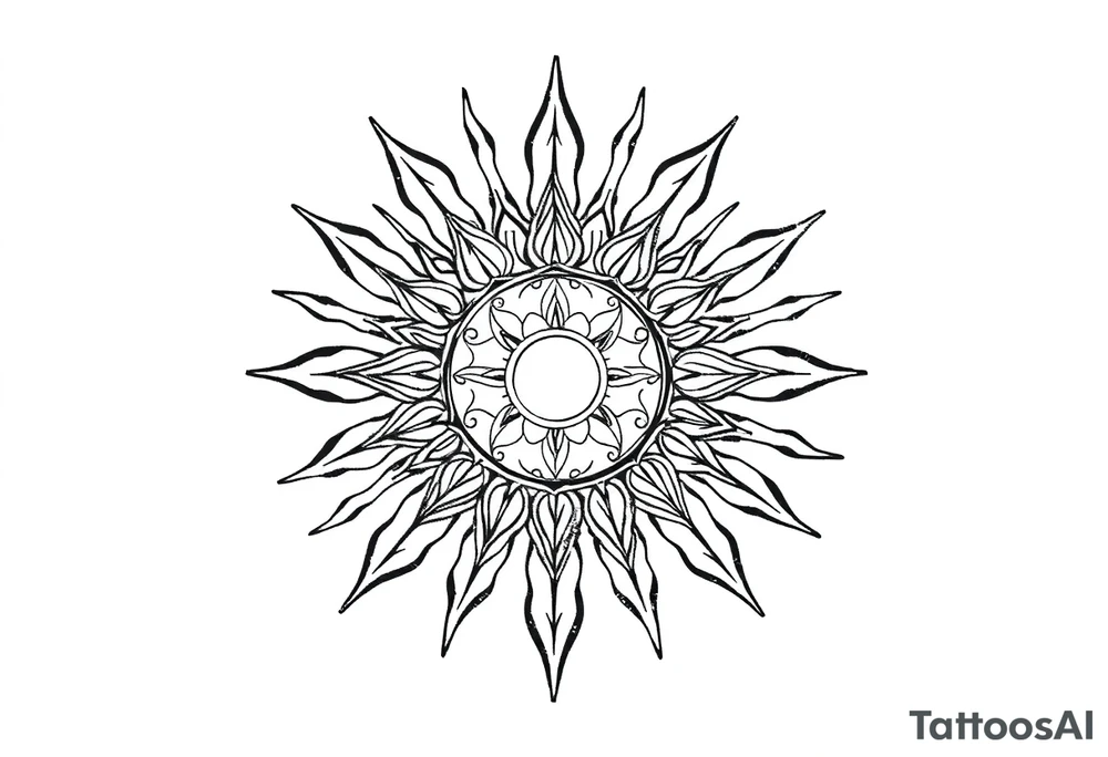 Sun tattoo idea