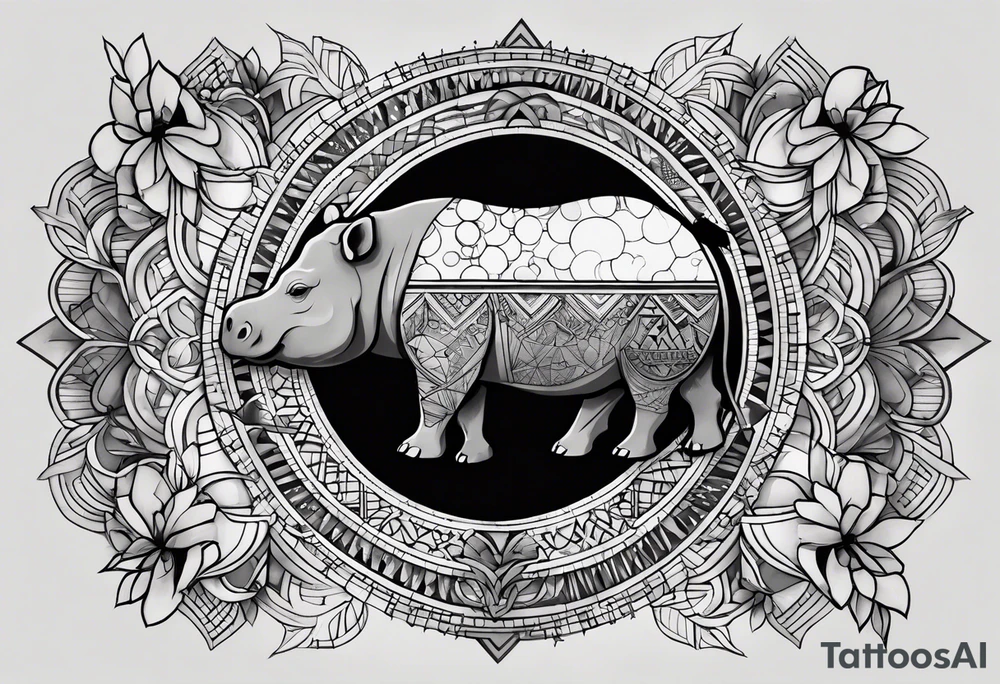 Very asymmetrical, +geometric pattern, with realistic full moon, with hippo,+tribal, +geometric, +inkart , +blackwork, +grey scale, + sketch
with wintersweet flower bud, +inkart touch, +for men, detailed , combined favourite , tattoo idea