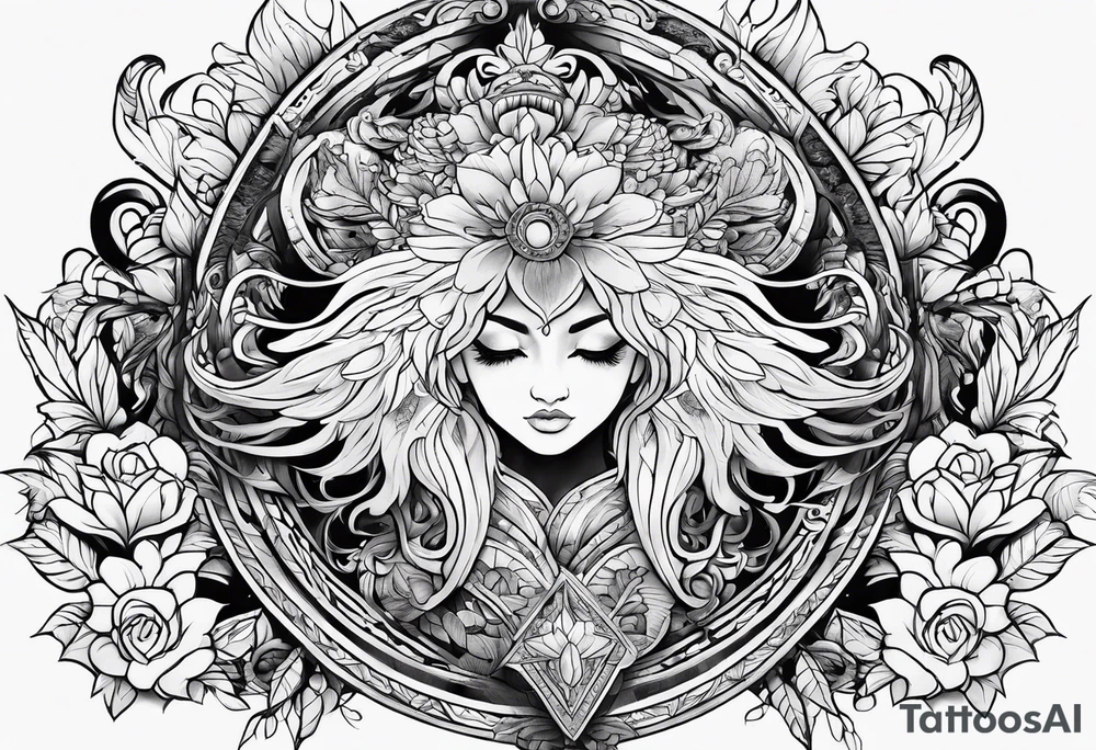 arm filler tattoo idea