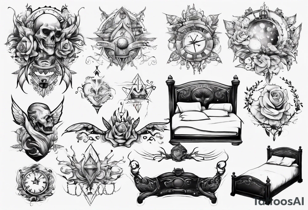 bed tattoo idea