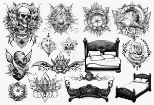 bed tattoo idea