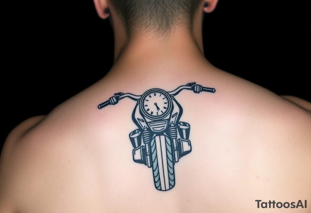 Moto avec un compteur de vitesse tattoo idea