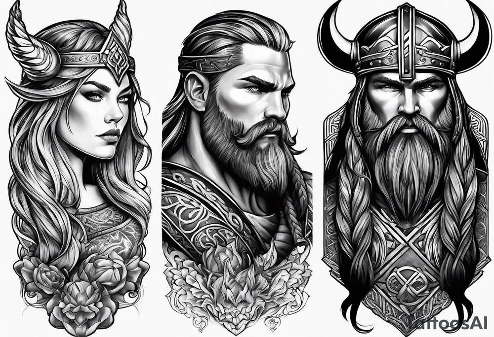 Viking sleeve tattoo idea
