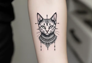 Egyptian cat tattoo idea