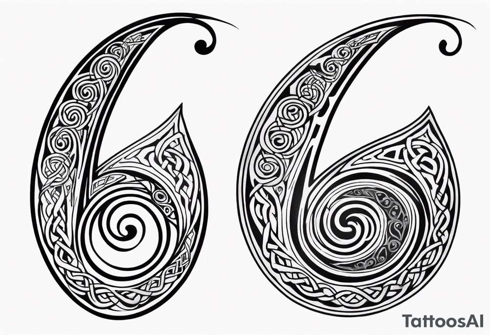 Celtic style bass clef tattoo idea