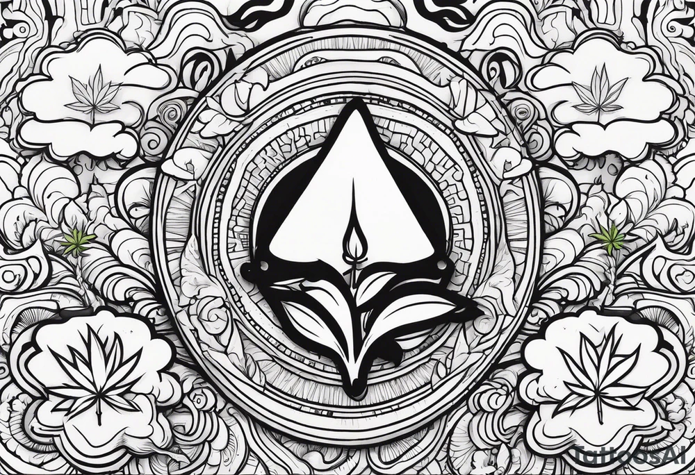 Marijuana and Psychedelic inspired tattoo tattoo idea