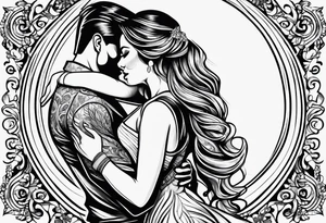 Dancing salsa bachata couple tattoo idea
