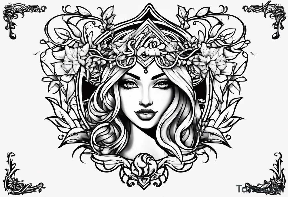 the sims logo with vines tattoo idea