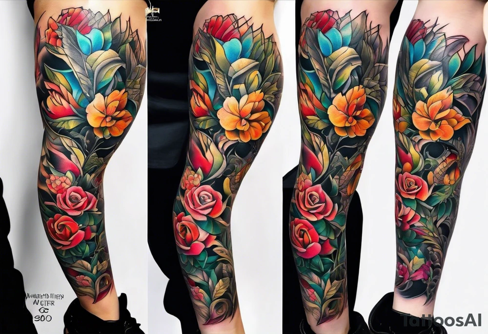 Full leg tattoo tattoo idea