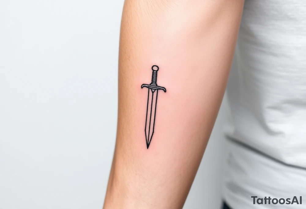 Skinny sword tattoo idea