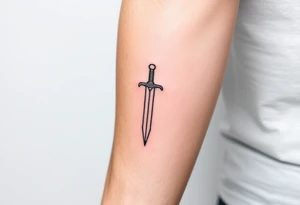 Skinny sword tattoo idea